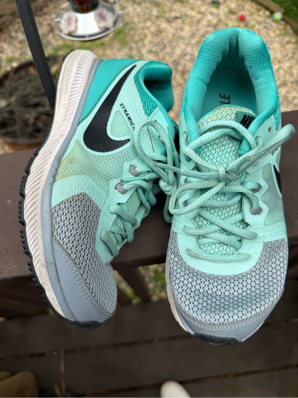 Nike Air Zoom Winflo Dove Grey Teal Running Shoes 684490-011 Women's Size 6.5